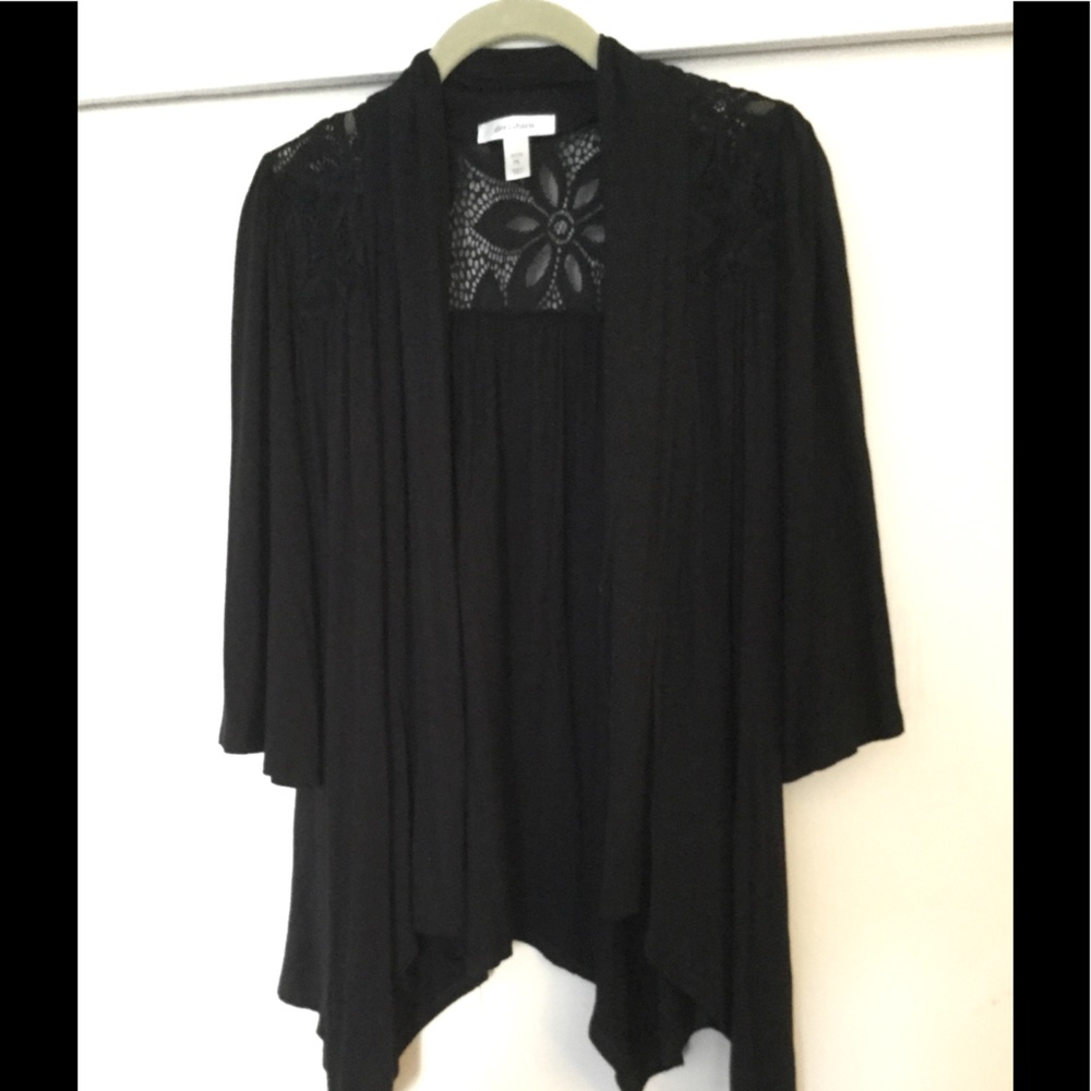 Dress barn lace shoulders Open cardigan
